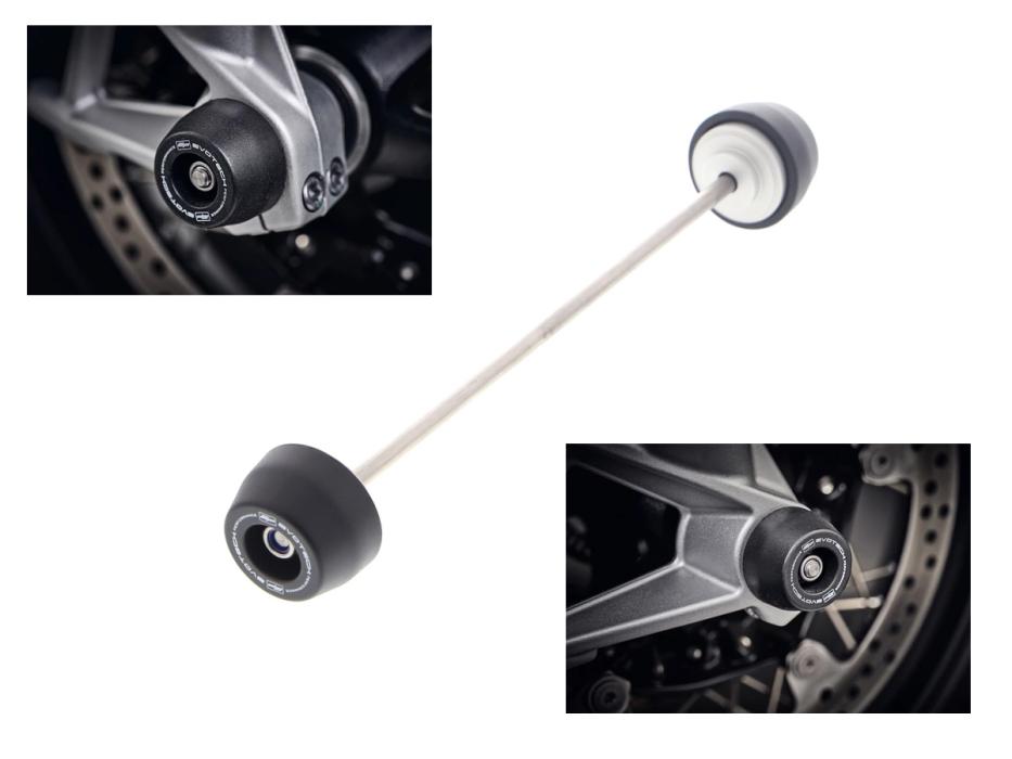 BMW F 900 R / XR front wheel axle protection protector from Evotech Performance